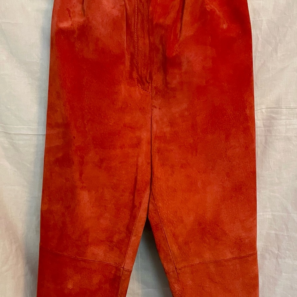 A Tonie Design Margareta Westburg Archival Orange/Red/Multi Suede Suit - Picture 6 of 12